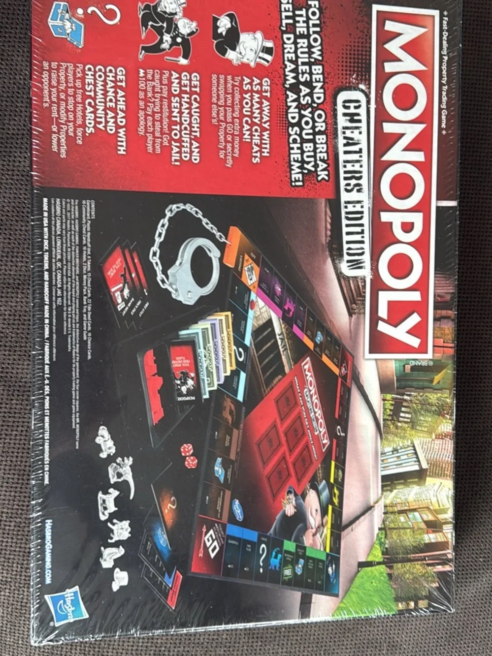 Hasbro Monopoly Cheaters Edition Board Game - Red, White, Black